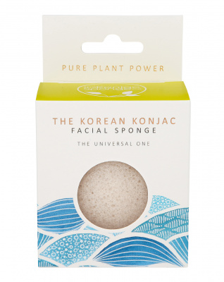 Спонж для обличчя Konjac sponge з конжаку 100 % білосніжний 