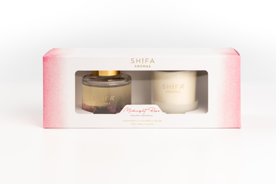 Подарунковий набір Shifa Aromas Нічна троянда: свічка та аромадифузор (50 мл*2)