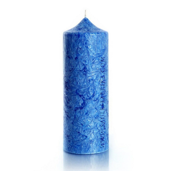 Свеча из пальмового воска Saules Fabrika Синий Колонна 19,5 см