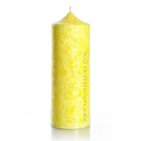 Свеча из пальмового воска Saules Fabrika Жёлтый Колонна 19,5 см