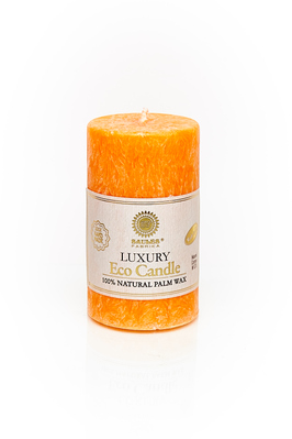 Свеча из пальмового воска Saules Fabrika Оранжевый Колонна10,5 см
