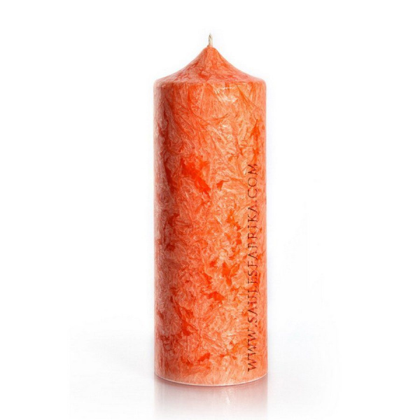 Свеча из пальмового воска Saules Fabrika Оранжевый Колонна 19,5 см