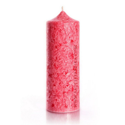 Свічка із пальмового воску Saules Fabrika Червоний КОЛОННА 19.5 cм